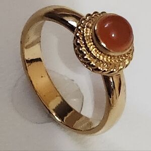 Sundance Nepal Gold Vermeil Carnelian Ring Size 7 925